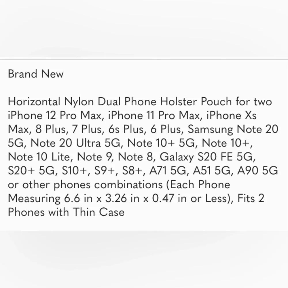 New Dual Phone Holster Pouch Case